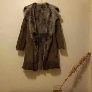 Reversible Toscano Shearling Genuine Sheepskin Coat